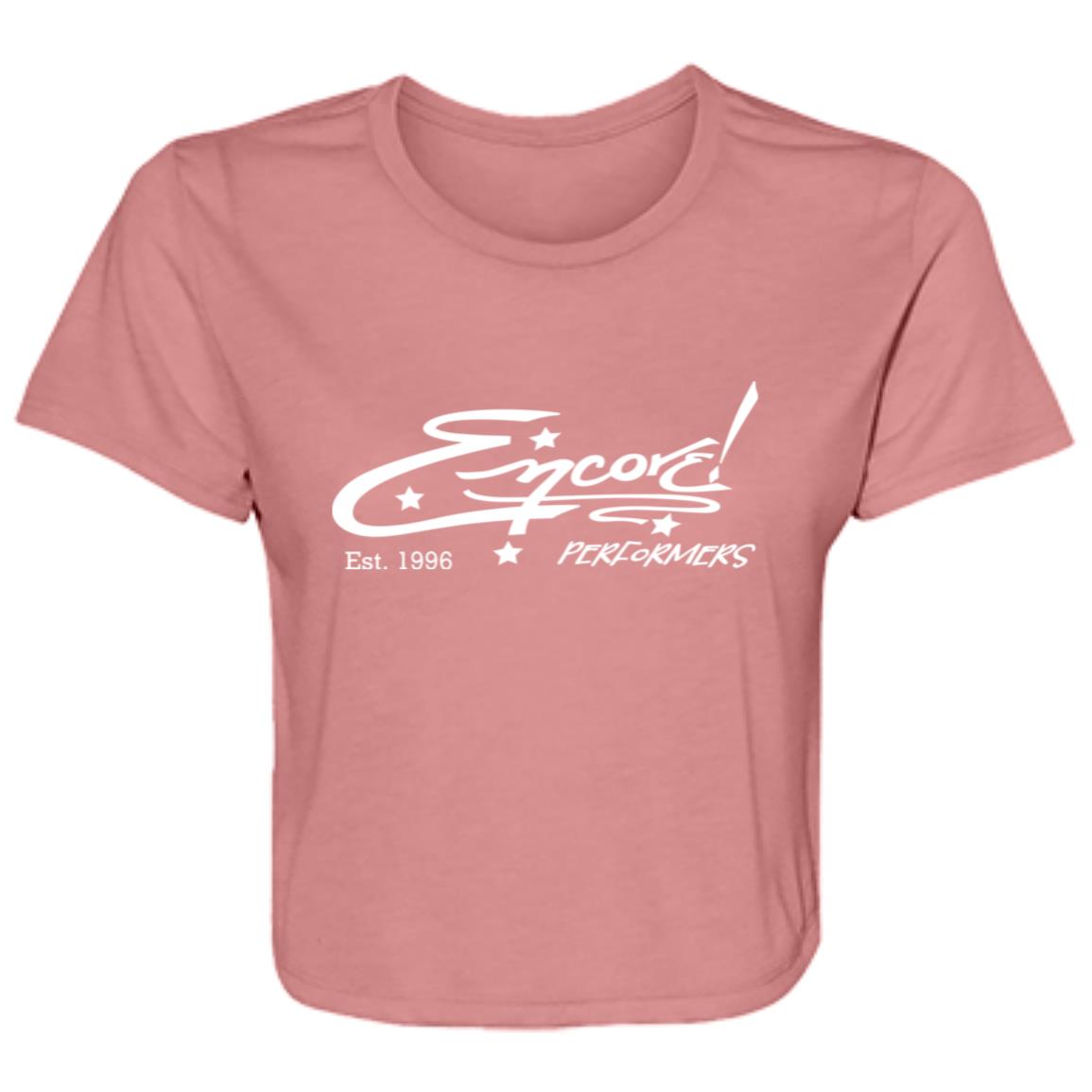 Ladies' Flowy Cropped Tee - Vintage Logo