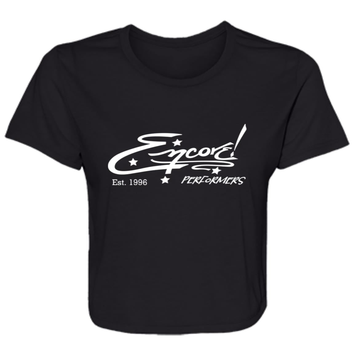 Ladies' Flowy Cropped Tee - Vintage Logo