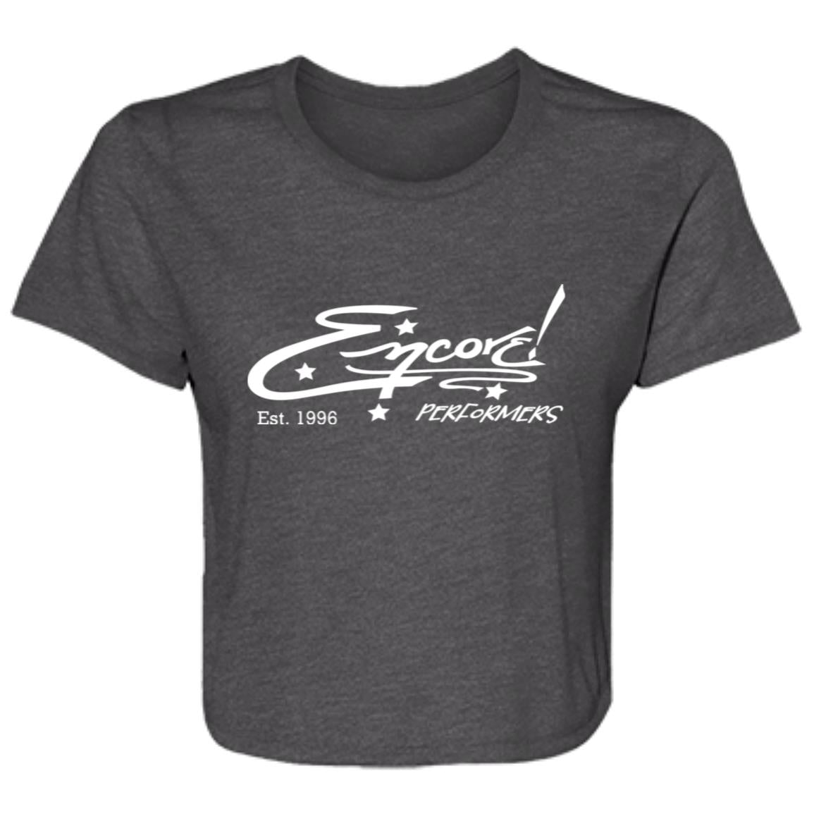 Ladies' Flowy Cropped Tee - Vintage Logo